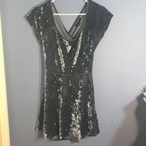 Faux velvet dark blue dress size large